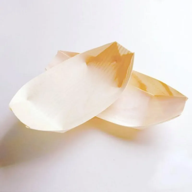 Barquinha Lâmina de Madeira 11,5x7cm Biodegradável - 100un