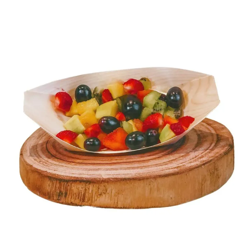 Barquinha Lâmina de Madeira 13x8cm Biodegradável - 1.000un