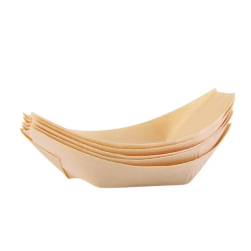 Barquinha Lâmina de Madeira 17,5x8,5cm Biodegradável - 100un
