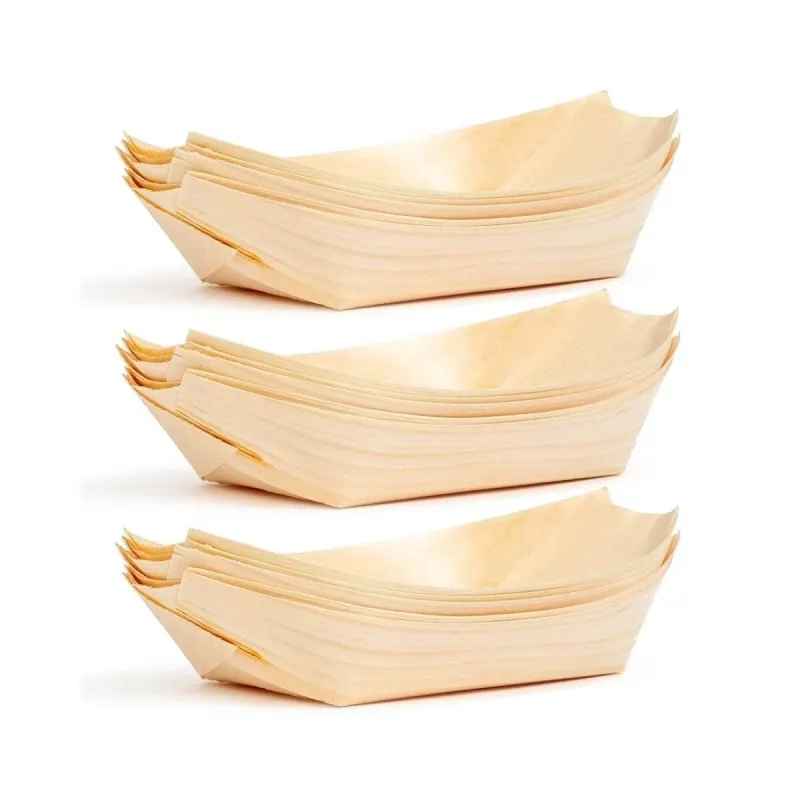 Barquinha Lâmina de Madeira 19x10,5cm Biodegradável - 100un