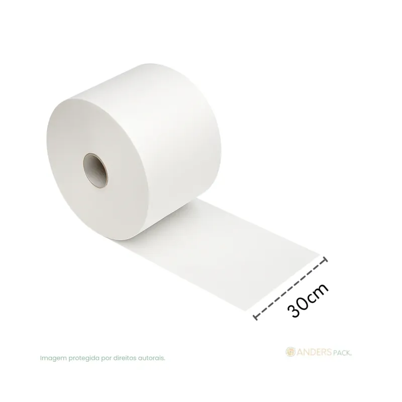 Bobina 10kg Papel Dupla Barreira Gordura e Água Zero Plástico 30cm
