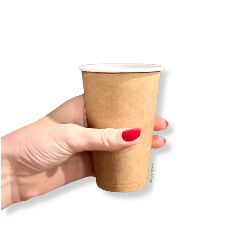 Copo Papel Kraft 300/350ml Zero Plástico Biodegradável - 1.000un