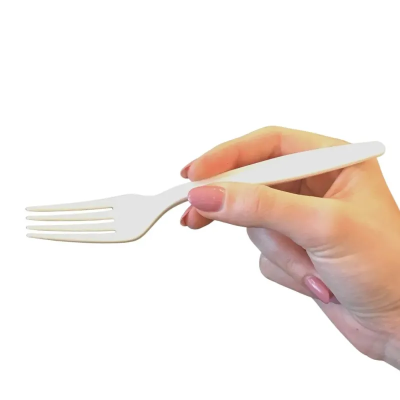 Garfo Bagaço de Milho 17cm Biodegradável - 100un