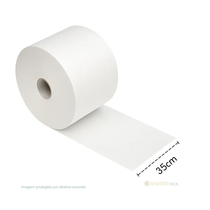 Kit Bobinas 100kg 35cm Papel Dupla Barreira Gordura e Água Zero Plástico