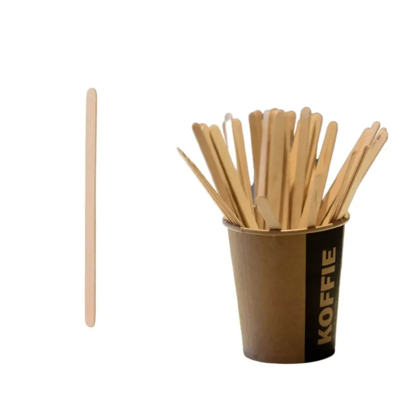 Mexedor Madeira 11cm Biodegradável Café Longo - 5.000un