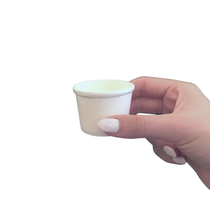 Mini Pote Papel Branco 50ml Bio com Tampa Plana - 100un