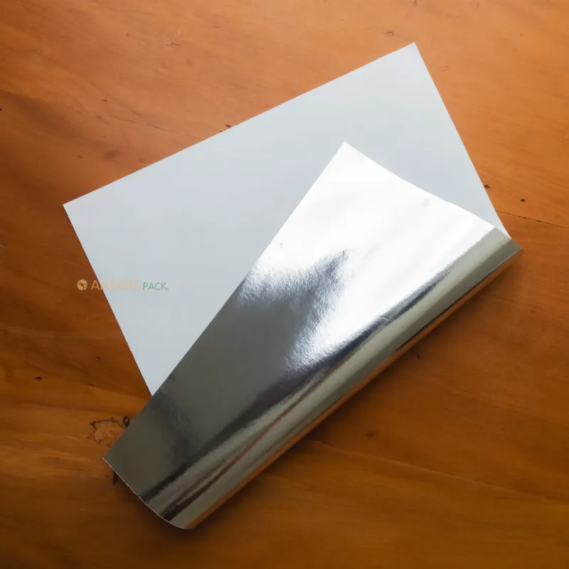Papel Acoplado Branco Metalizado Térmico 30x38 - 500un