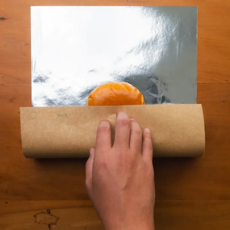 Papel Acoplado Kraft Natural Térmico Delivery 30x30 - 500un