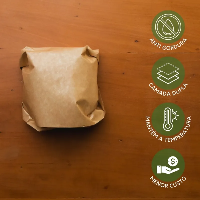 Papel Acoplado Kraft Natural Térmico Delivery 30x45 - 2.500un