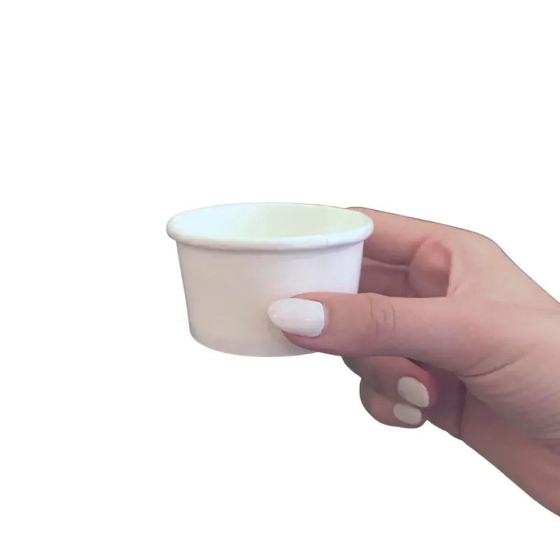 Pote Papel Branco 250ml Biodegradável Térmico - 100un